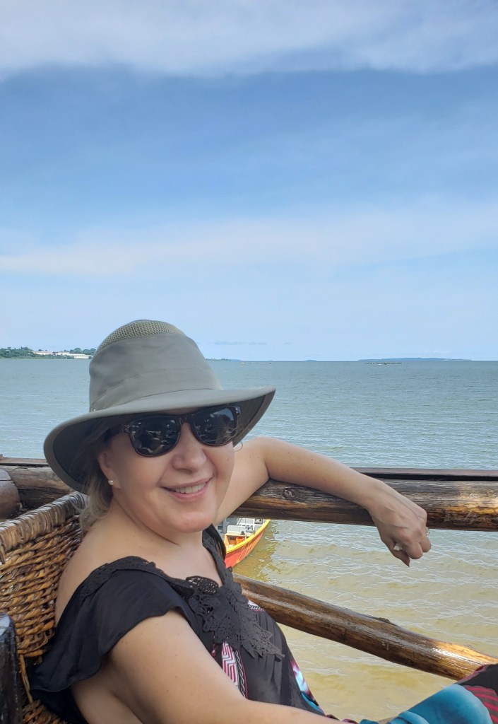 Janet enjoying Lake Victoria
